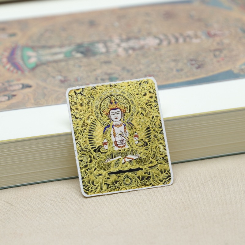手描きの金張りチベット風五台山五八守護タンカ卸売ペンダントペンダントポータブル仏陀|undefined