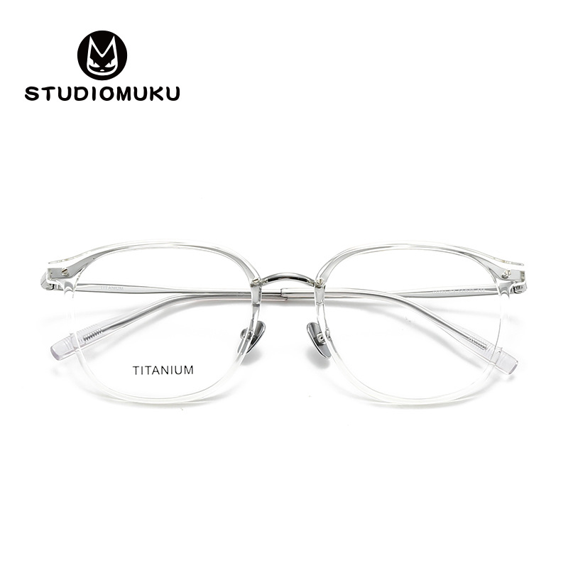 STUDIOMUKU gafas de madera cool para mejorar la apariencia de las gafas de artefacto marco de gafas de diseño ultraligero marco de gafas cuadrado