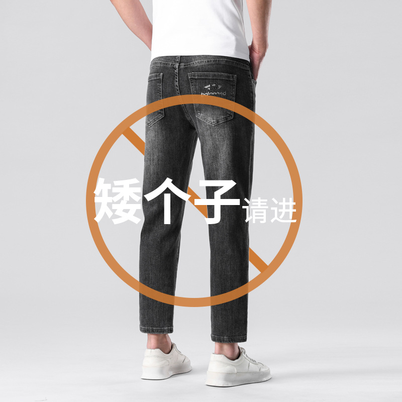 2202b smoke gray nine-point pants