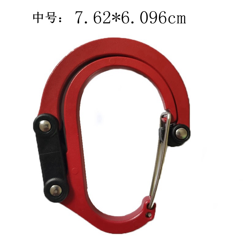 D-tipo de aleación de aluminio mosquetón 360 ° multi-funcional hebilla colgante de viaje al aire libre casual rápido colgante llavero ventas directas de fábrica