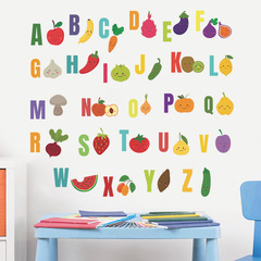 新 FX-D191卡通26個英文字母兒童臥室幼教商用美化裝飾牆貼紙自粘
