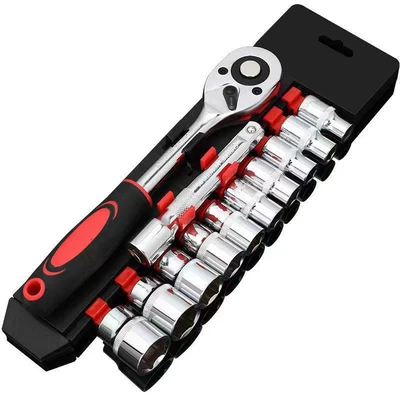 Mühərrik tənzimləmə alətləri, wrench set, car maintenance tools - 12-piece-electric-socket-set-with-ratchet-12-inch