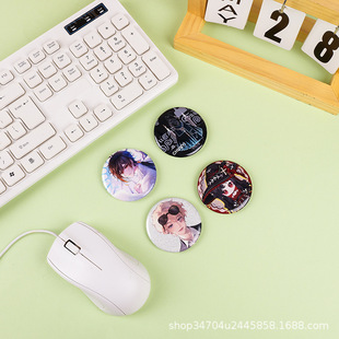 Tinplate Badge Celebrity Merchandise Anime Pin Self-Printed Instant Noodle Cartoon Badge Five-Pointed Star Creative Design