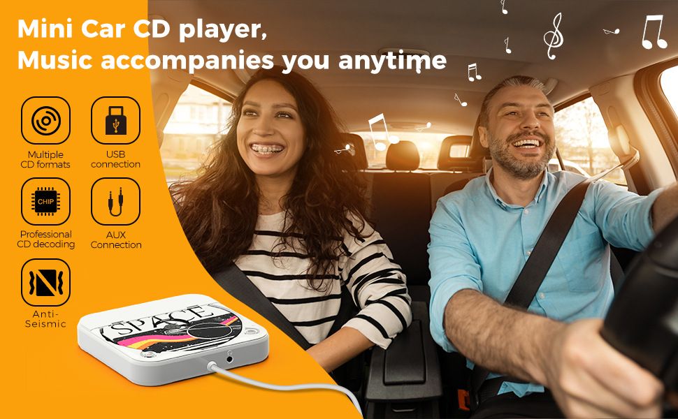 New Car Cd Player Optical Drive Portable Lossless USB Connection Universal Player Gift Cross-Border