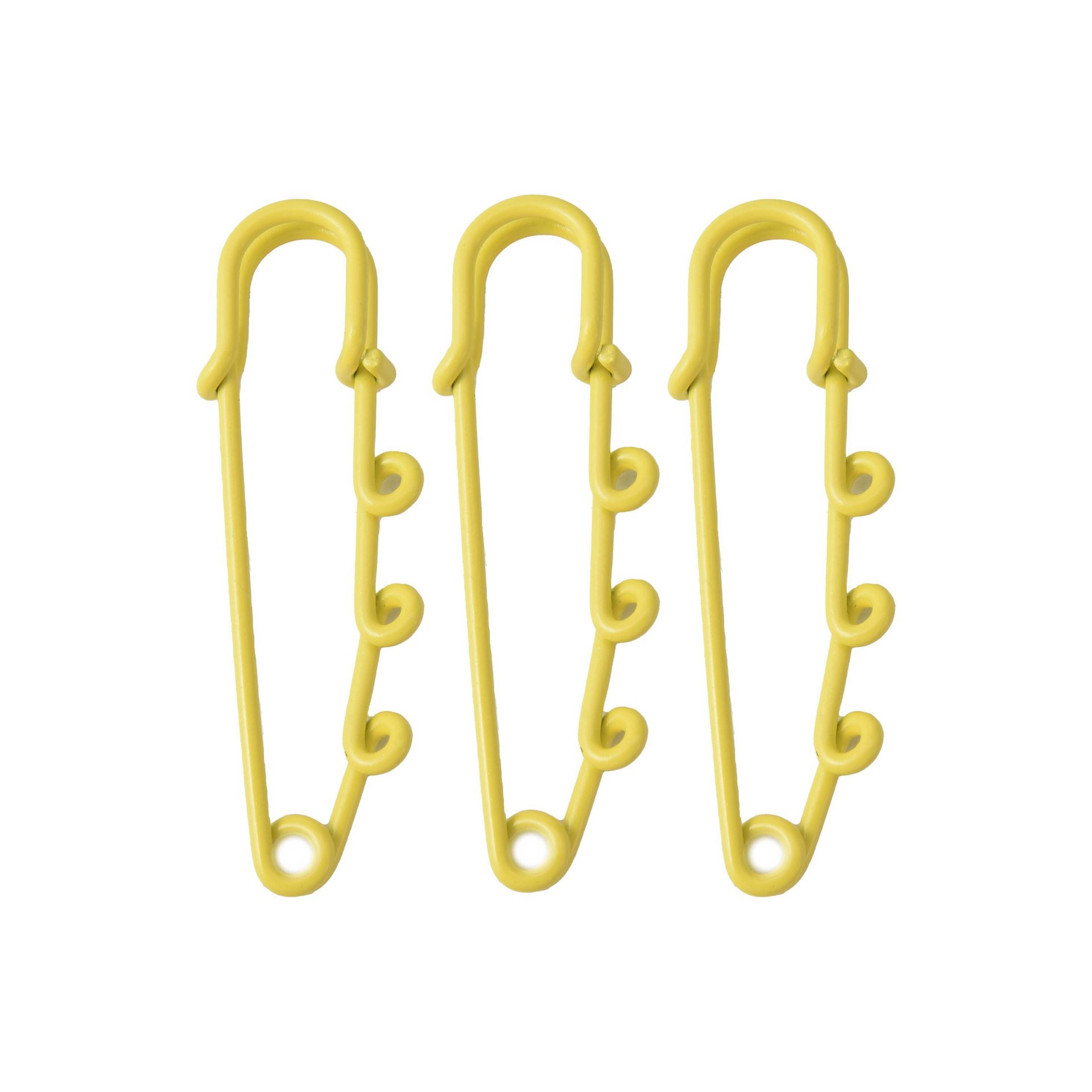 Broche décorative personnalisée à trois trous, serre-taille, avec boucle de sécurité anti-dévoilement._voghion.com