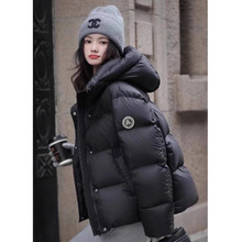 雪山抗寒白鸭绒羽绒服女短款小个子百搭加厚时尚学生新款潮牌外套
