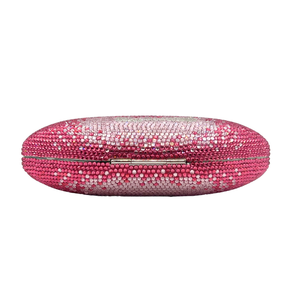 Túi clutch cầm tay đính kim cương cao cấp dự tiệc quý cô — Màu hồng, Màu vàng, Cá tính đặt làm chi tiết 1
