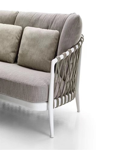 Nordic outdoor sofa courtyard villa furniture balcony rattan chair single outdoor garden terrace leisure rattan sofa