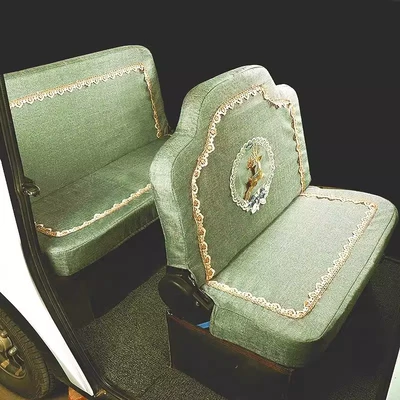 seat cover Haibao Jinpeng Shenghao, Electric car cushion - applique-linen-style-in-green