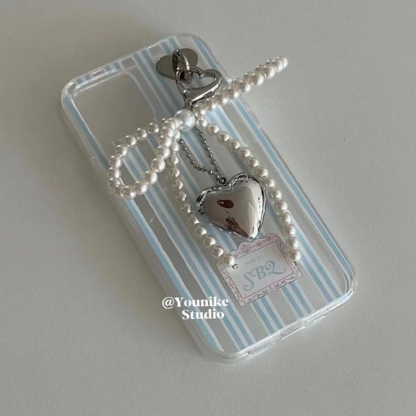 Brand pendant pearl with bow