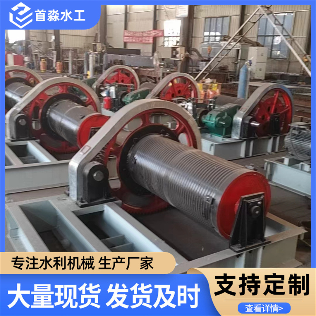 卷扬式启闭机工厂批发固定式单双吊点水电站钢丝绳铸铁卷扬启闭机