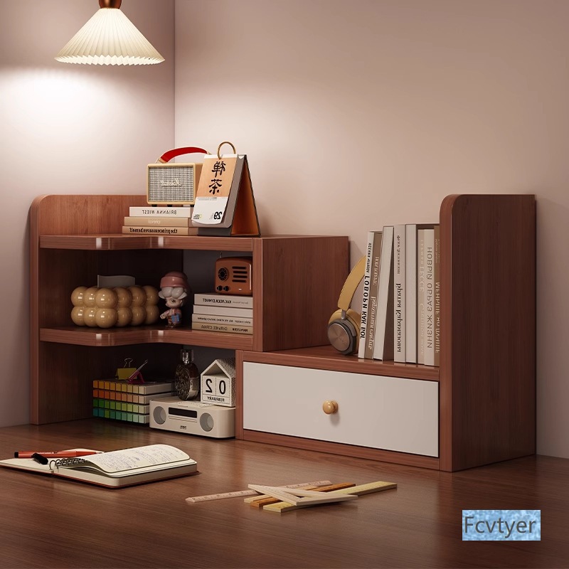 Medieval-Style Desktop Bookshelf Storage Rack Multi-Layer Storage Rack on the Desk Workstation Corner Storage Shelf Small Bookcase