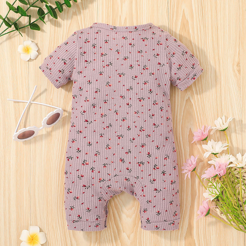 Baby Romper Summer Short-sleeved Printed Round Neck Jumpsuit display picture 4