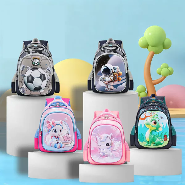 2024 In-Stock Foreign Trade Kindergarten Small Backpack, Playful and Cute Children's Nylon Fabric Backpack, Breathable and Waterproof