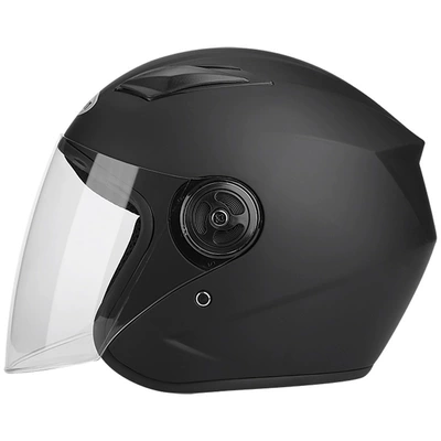 Motorcycle Helmet Electric Car Helmet Riding Safety Helmet Unisex Half Helmet 268 (Motosiklet kaskı (dəbilqə)) - sub-black