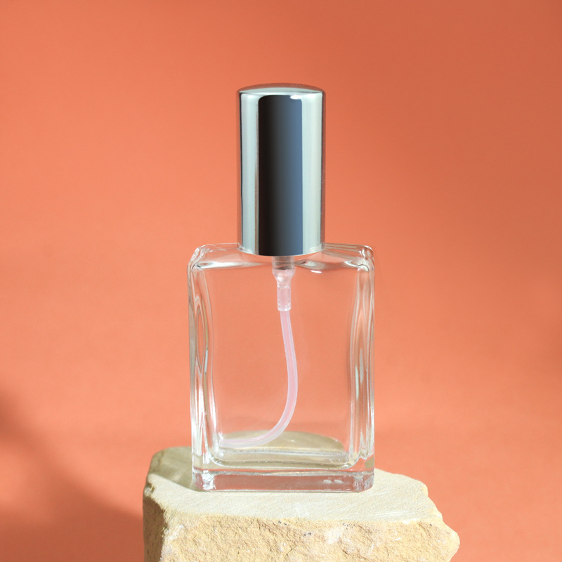 香水分注ボトル10ml 15ml 30ml角型ガラス香水瓶透明蒙砂香水スプレーボトル|undefined