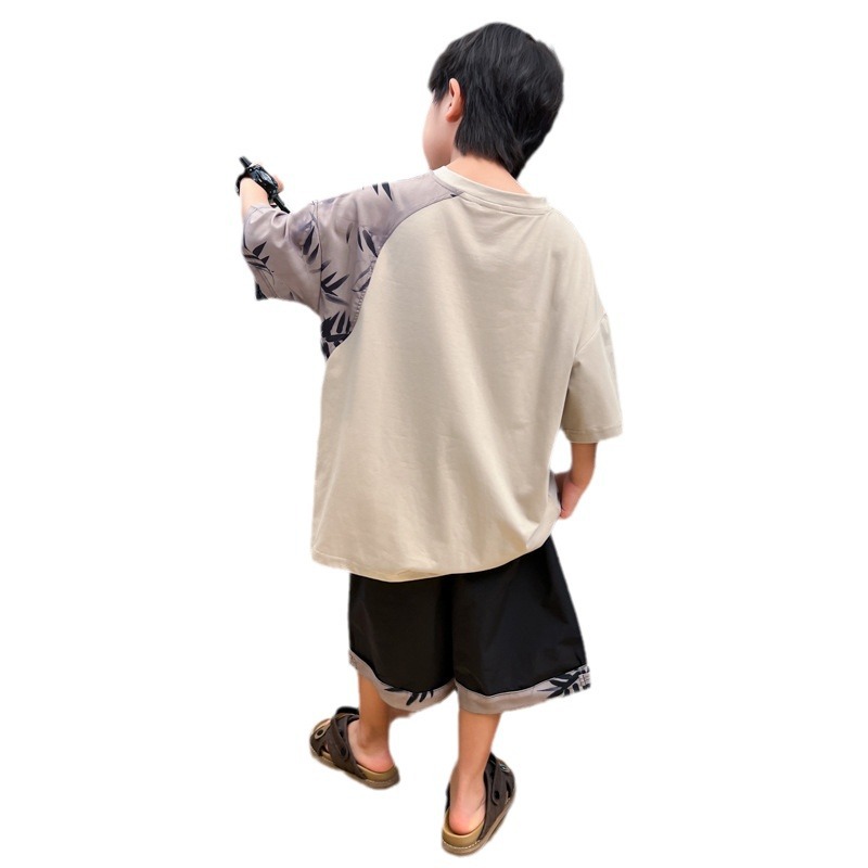 Jungen Sommer Set Kurzarm Freizeit Outfit Im Modernen Stil_voghion.com