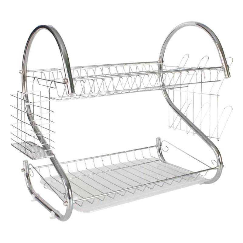 Estante escurridor de platos multifuncional para cocina, organizador de vajilla o armario, almacenamiento práctico y antideslizante