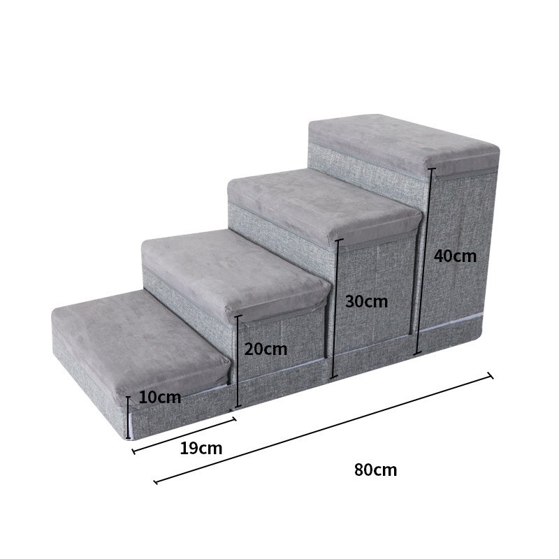 Escalera para Perros para Sofá Cama y Alféizar de Ventana, Escalera Plegable para Mascotas con Almacenamiento, Escalera Portátil para Perros, Escalera con Almacenamiento para Mascotas