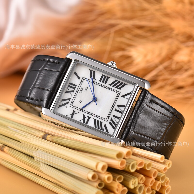 Genuine Casual Fashion Butterfly Buckle Classic Watch Rectangular Tank Women's Watch Genuine Leather Waterproof Quartz Watch Genuine Casual Fashion Butterfly Buckle Classic Watch Rectangular Tank Women's Watch Genuine Leather Waterproof Quartz Watch