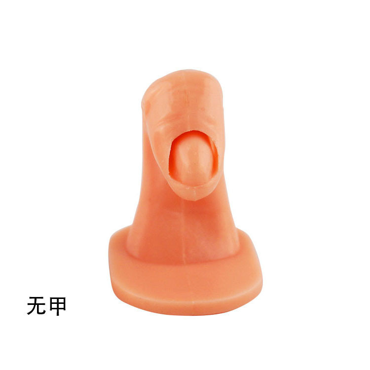 Fake Finger Nail Art Tools for Practice with Painted and Carved Patches, Available with or Without Nails, Realistic Practice Fingers