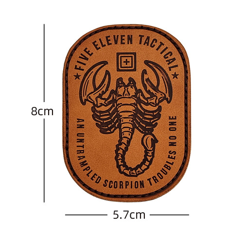 PU leather Velcro label 511 badge patch with hook logo tactical morale badge outdoor bag accessories
