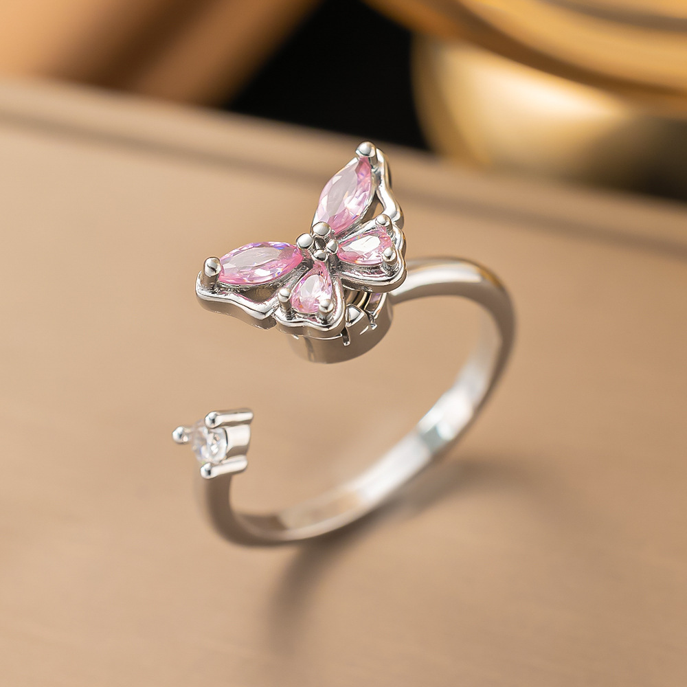 8g Weight Zircon Inlay Material Open Rings Classification 1 Piece Quantity Daily Occasion Copper Material Heart Shape, Bow Knot Pattern All Seasons Season Women's Gender Elegant Style Waterproof Non Tarnish Craft PVD Coated Real Gold Plated Heart Shape Bow Knot 304 Stainless Steel Elegant Glam Waterproof Non Tarnish Open Rings 11