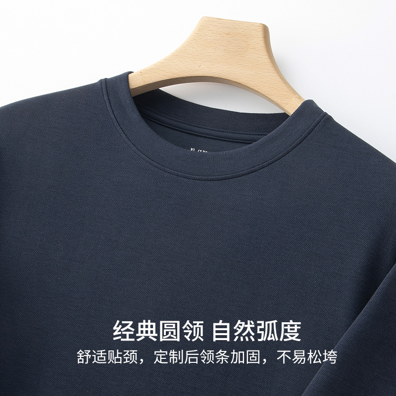 [Capa de aire jacquard] textura de los hombres de alta gama primavera y verano nuevo cuello redondo camiseta de manga corta top pesado antiarrugas