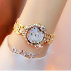 BS新款熱銷手錶廠家直銷外貿鍊表定zhi滿鑽女表一件代發FA1503