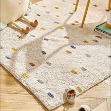 小清新仿羊绒客厅地毯儿童房爬行毯家用少女心沙发茶几毯一件代发