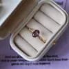 Sparkling Purple Large Oval Ring