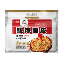酸辣麻酱面皮四连包方便面泡面速食面皮干拌面整箱批发