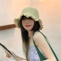 Wholesale Korean-style handmade grass hats for women, new summer versatile small fresh coastal beach summer sun protection hats