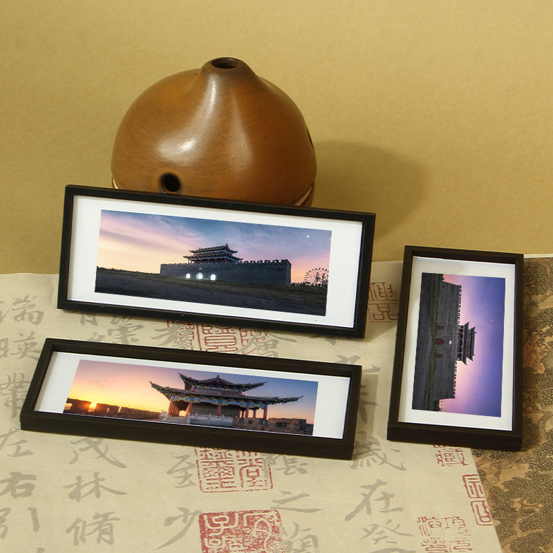 旅游打卡纪念品木质冰箱贴中国木质古建筑牌坊文创软磁冰箱贴批发