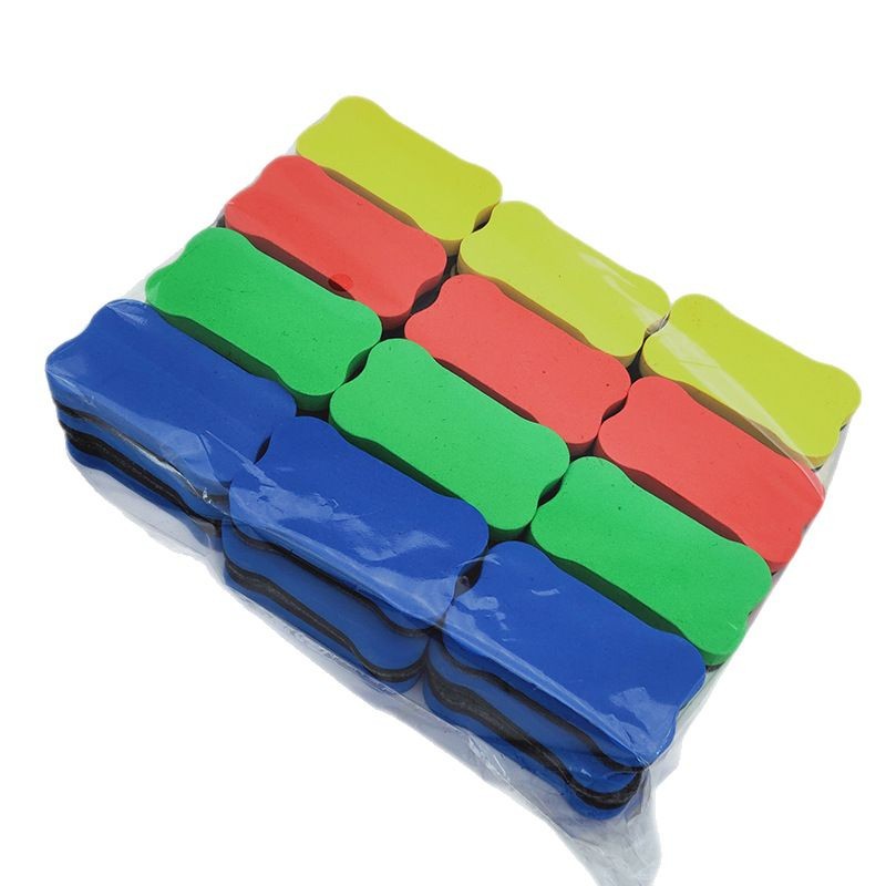 Suministro de fábrica Borrador de pizarra magnética Borrador de tela de fieltro 7*4 * 1.5EVA Borrador de hueso pequeño material nuevo al por mayor