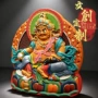 定制立体药师吊坠黄财神