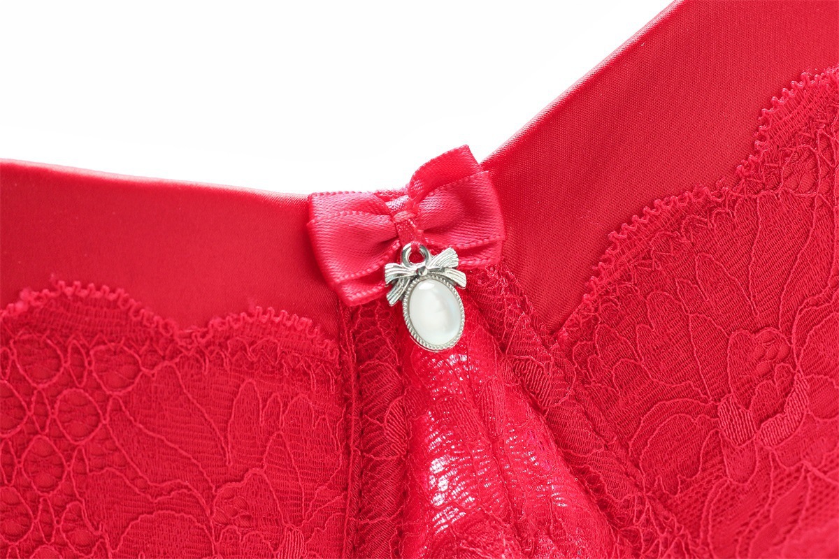 Damen Spitzen-bh Und Slip Set - Komfortable Push-up Wäsche_voghion.com