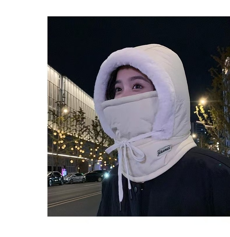 冬季保暖雷锋帽子男防风加绒厚围脖一体面罩女骑车防风骑行包头帽|undefined