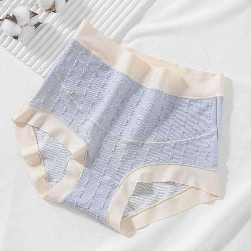 Ropa interior de las mujeres embarazadas entrepierna antibacteriana transpirable de las mujeres temprano, medio y tardío embarazo posparto sin costuras triángulo de cintura alta pantalones cortos más ropa interior de tamaño