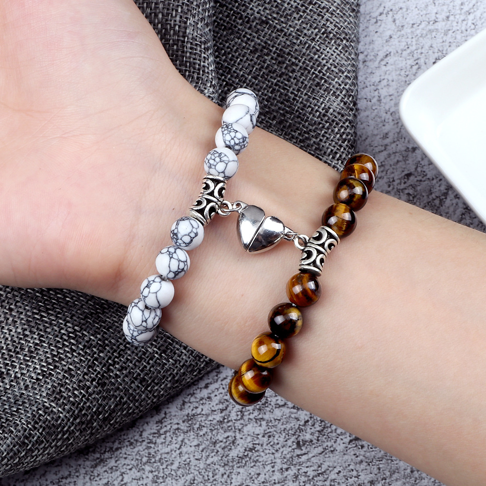 Kreativer Magnet zieht Liebespaar-Armbänder für Männer und Frauen an Besties Nischendesign Handseil_voghion.com