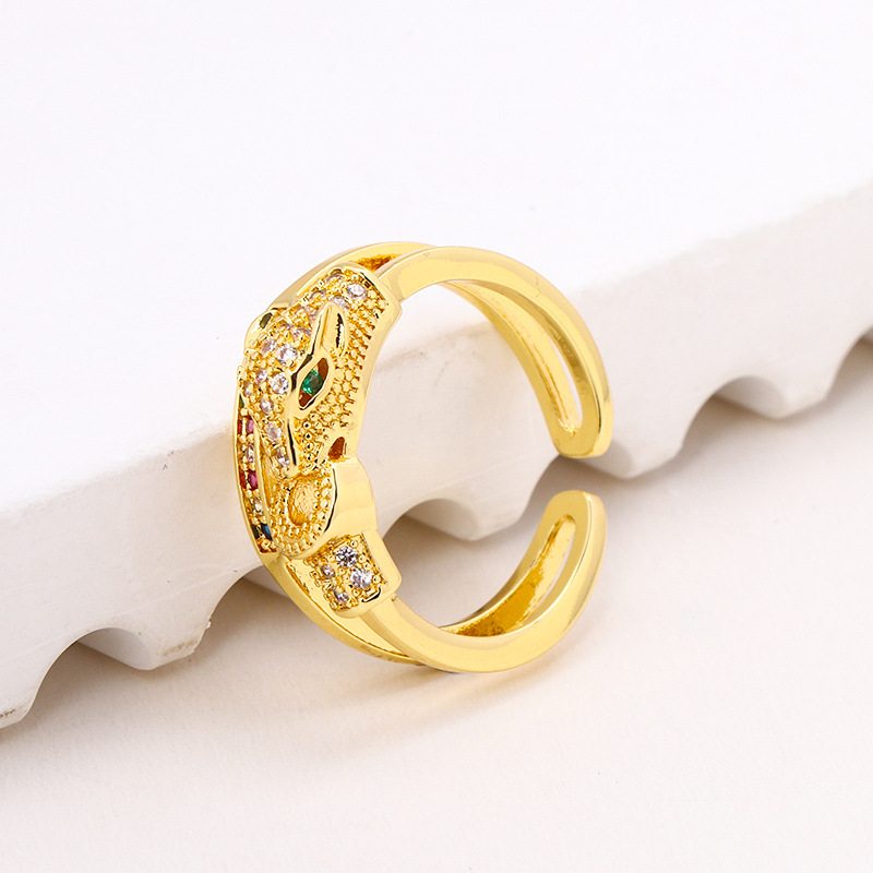 Leopardenkopf Ring Doppel-layer Design Modischer Schmuck_voghion.com