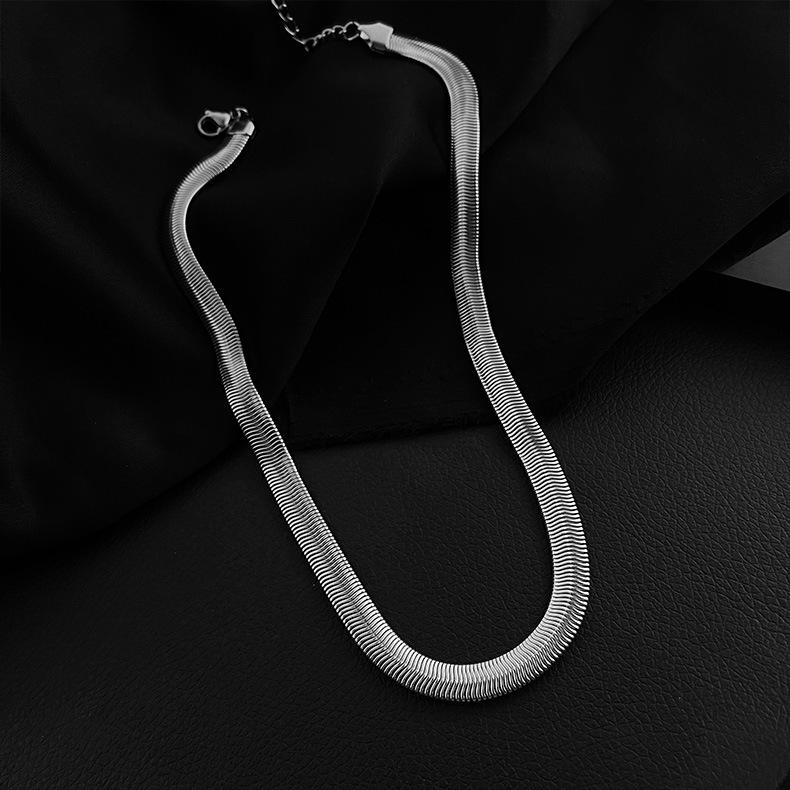 Mode Geometrisch Titan Stahl Patchwork Überzug Kette Halskette 1 Stück display picture 2