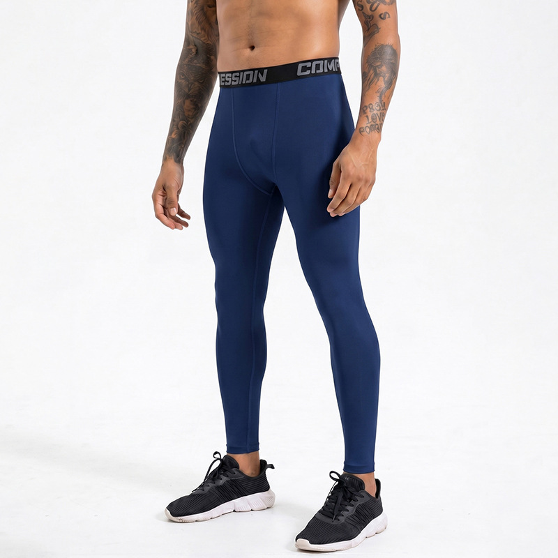 Pantalones cortos de compresión de verano, pantalones rápidos de secado para hombres, presión de correr de maratón, pantalones elásticos de cintura alta, pantalones de acondicionamiento físico