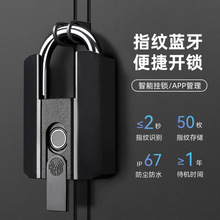 户外防水防锈指纹锁家用电子小锁小区大门铁链挂锁宿舍储物柜锁头