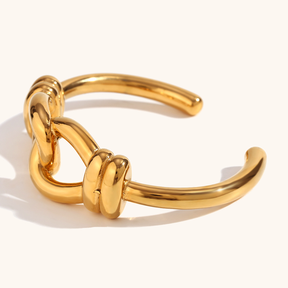 Acier Inoxydable Plaqué Or 18K Décontractée Géométrique Bracelet display picture 5