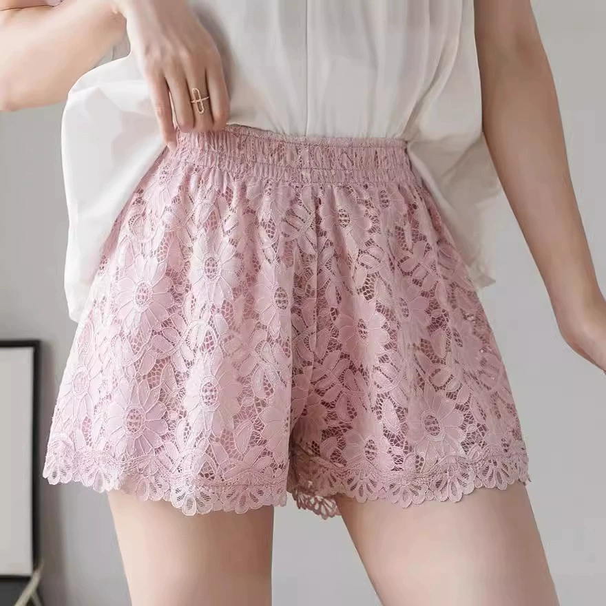 Кружевные тонкие защитные брюки JK в Корейском стиле, легкая верхняя одежда, леггинсы, женские летние горячие брюки больших размеров, эластичные шорты для верхней одежды