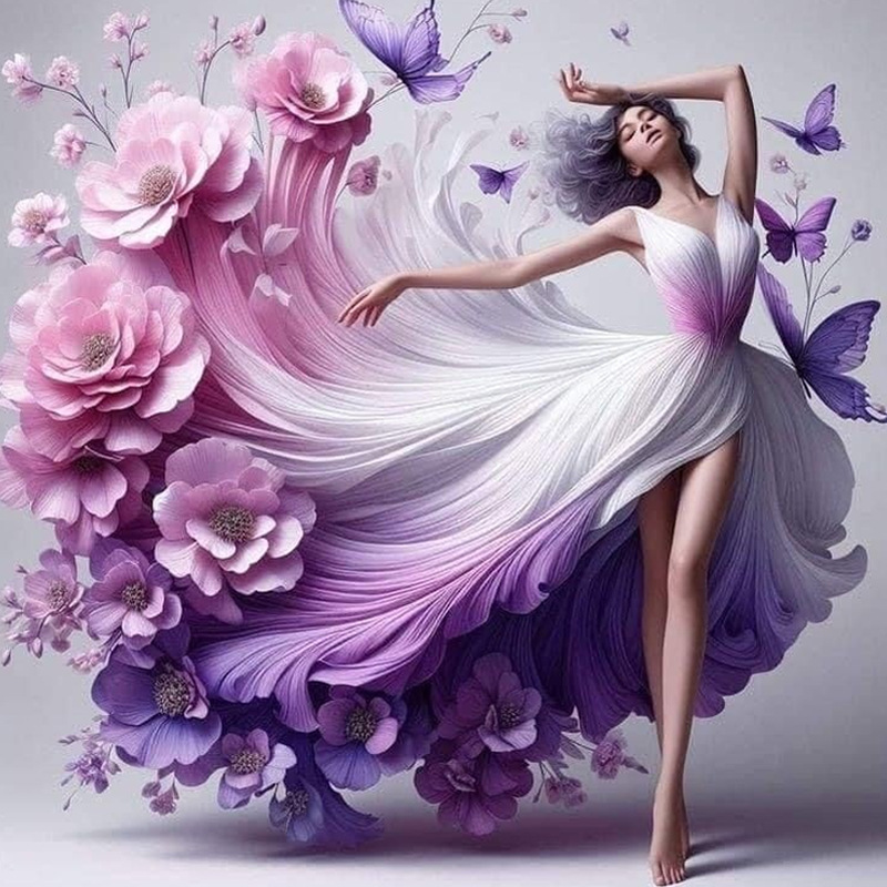 Diamante de resina de polvo AB de alta calidad flor de mujer bordado de diamantes DIY fábrica de pintura de diamantes hecha a mano