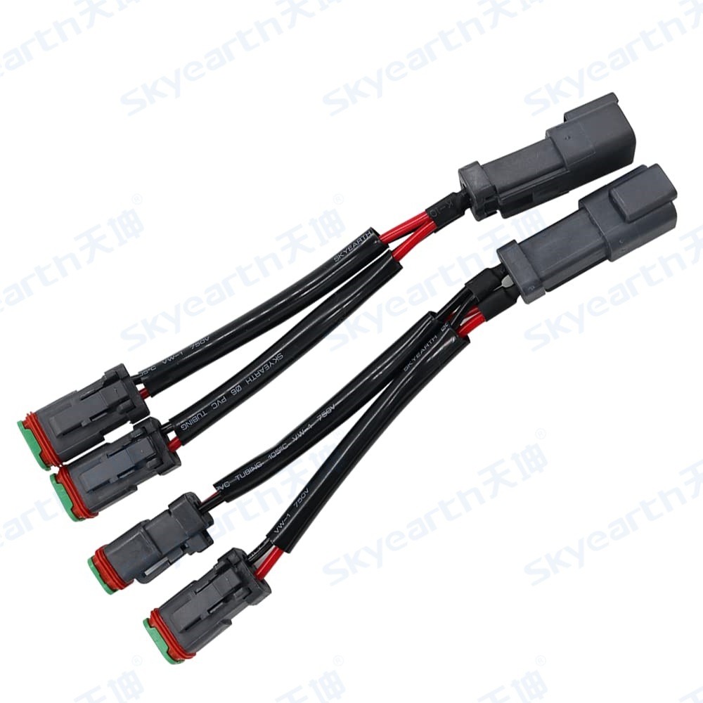 arnés de cables DTM especial para lámpara de trabajo LED de automóvil a prueba de agua DT macho y hembra línea de conversión tipo Y