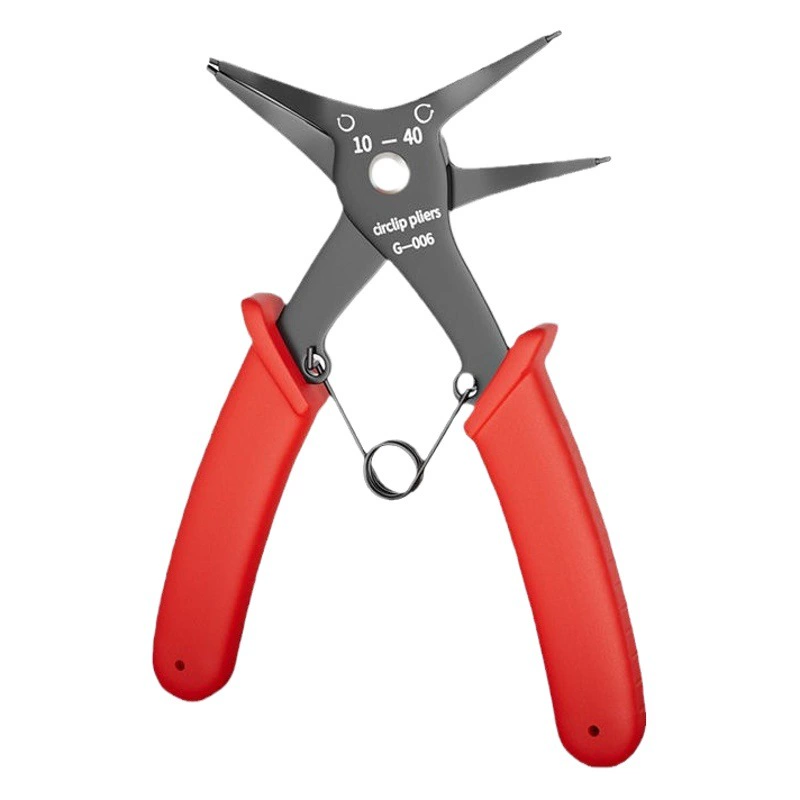 Пружинный зажим для стопорных колец Delixi два-в-одном, внутренний и внешний кольцевой зажим двойного назначения, плоскогубцы для разборки, многофункциональные