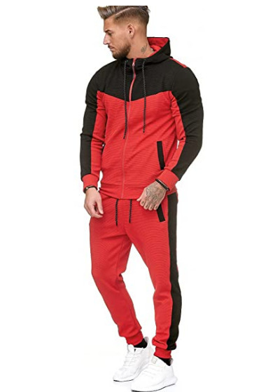 Men's Clothing Autumn and Winter Sweatshirt Suit Men's Casual Hooded Sweatshirt Suit Men's Sports Cardigan Sweatshirt Suit Manufacturer_desvips.com